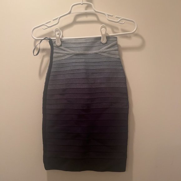 Hervé Léger Herve Leger Stripe Bandage Above-the-knee Skirt Size XS